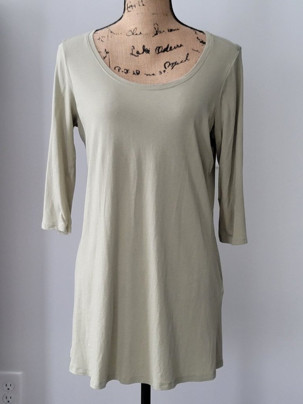 Pure Jill Ballet Sleeve Tunic Green  Medium